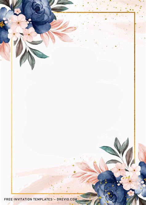 floral invitation background|Floral Party Invitation Templates (Free) .